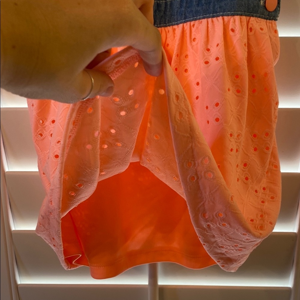 3T Denim and Orange Floral Dress - Picture 4 of 5